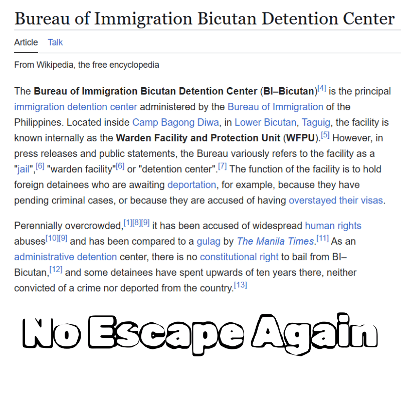 No Escape Again [poem]